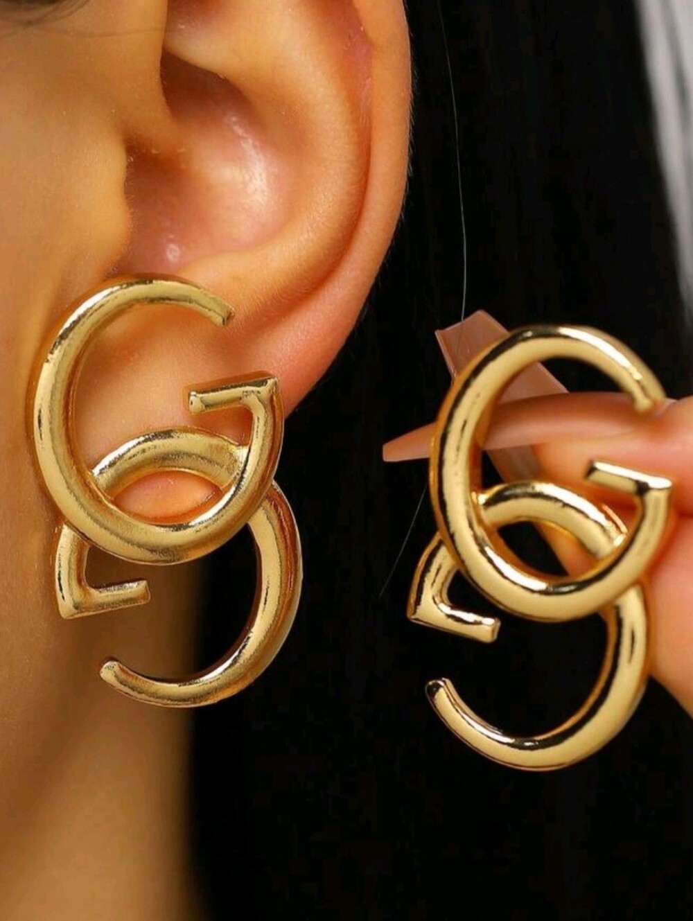 Interlocking G-Link Post Back Stud Statement Earrings